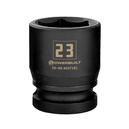 Powerbuilt 1/2" Drive 23Mm Impact Socket 647281